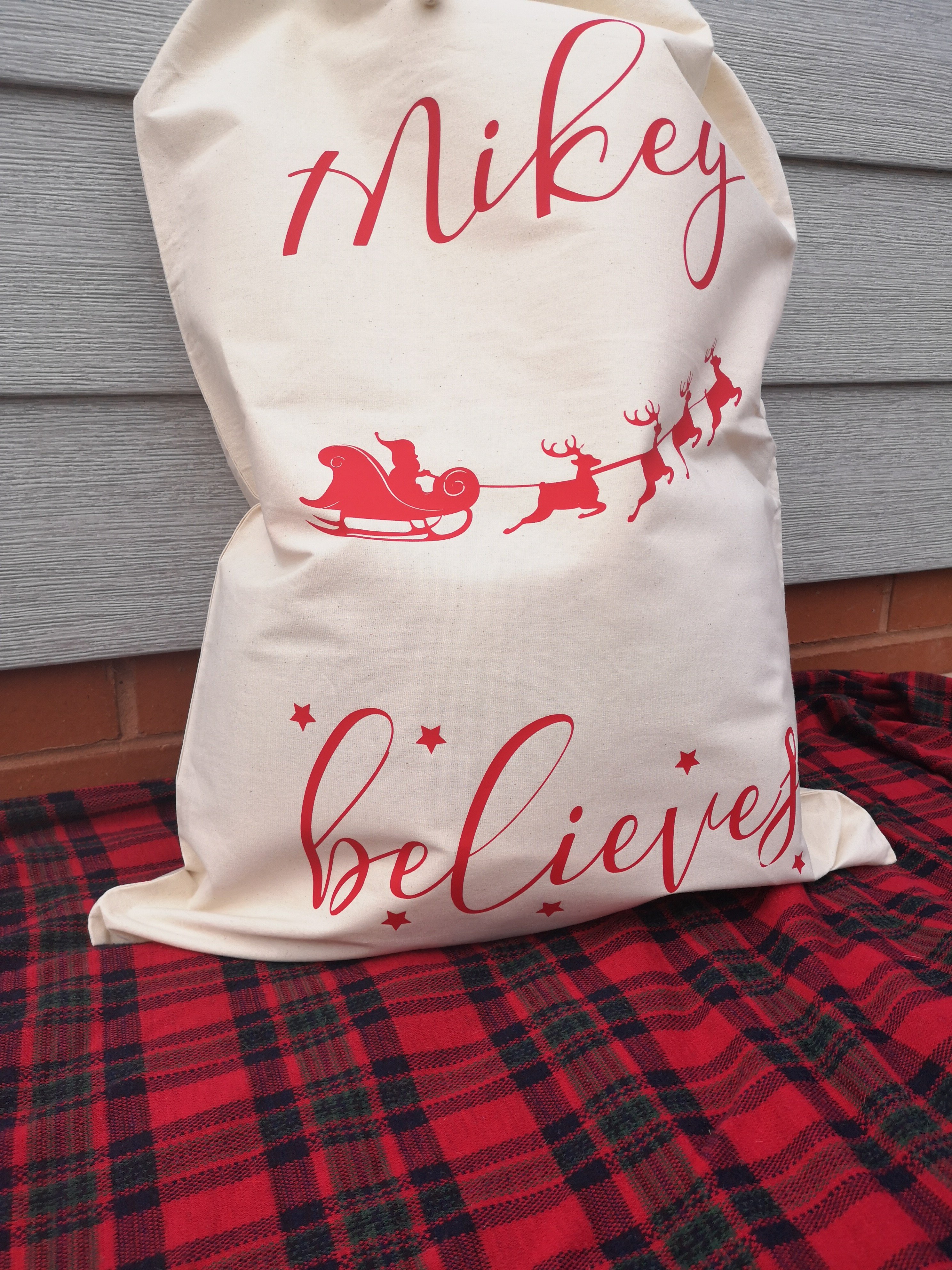 Christmas personalised present sack
