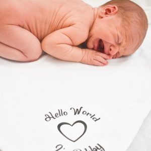 Baby Blanket - personalised (hello world)