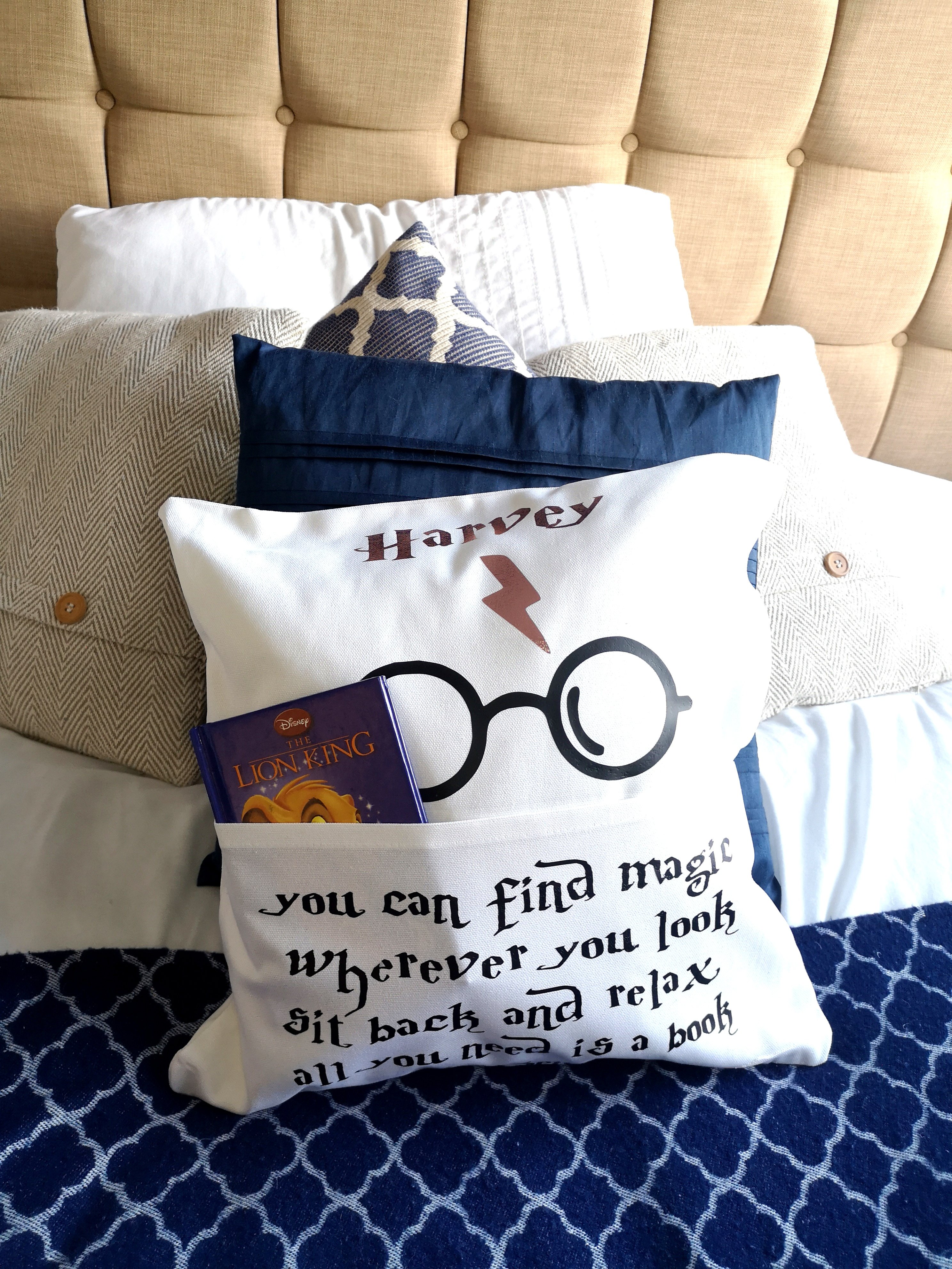 Wizard Book Cushion - Personalised